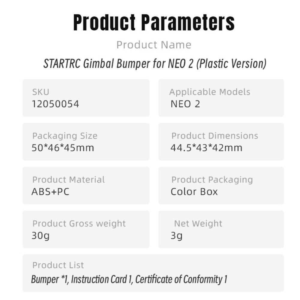 Anti-Collision Gimbal Bumper for DJI NEO 2 Drone Accessories