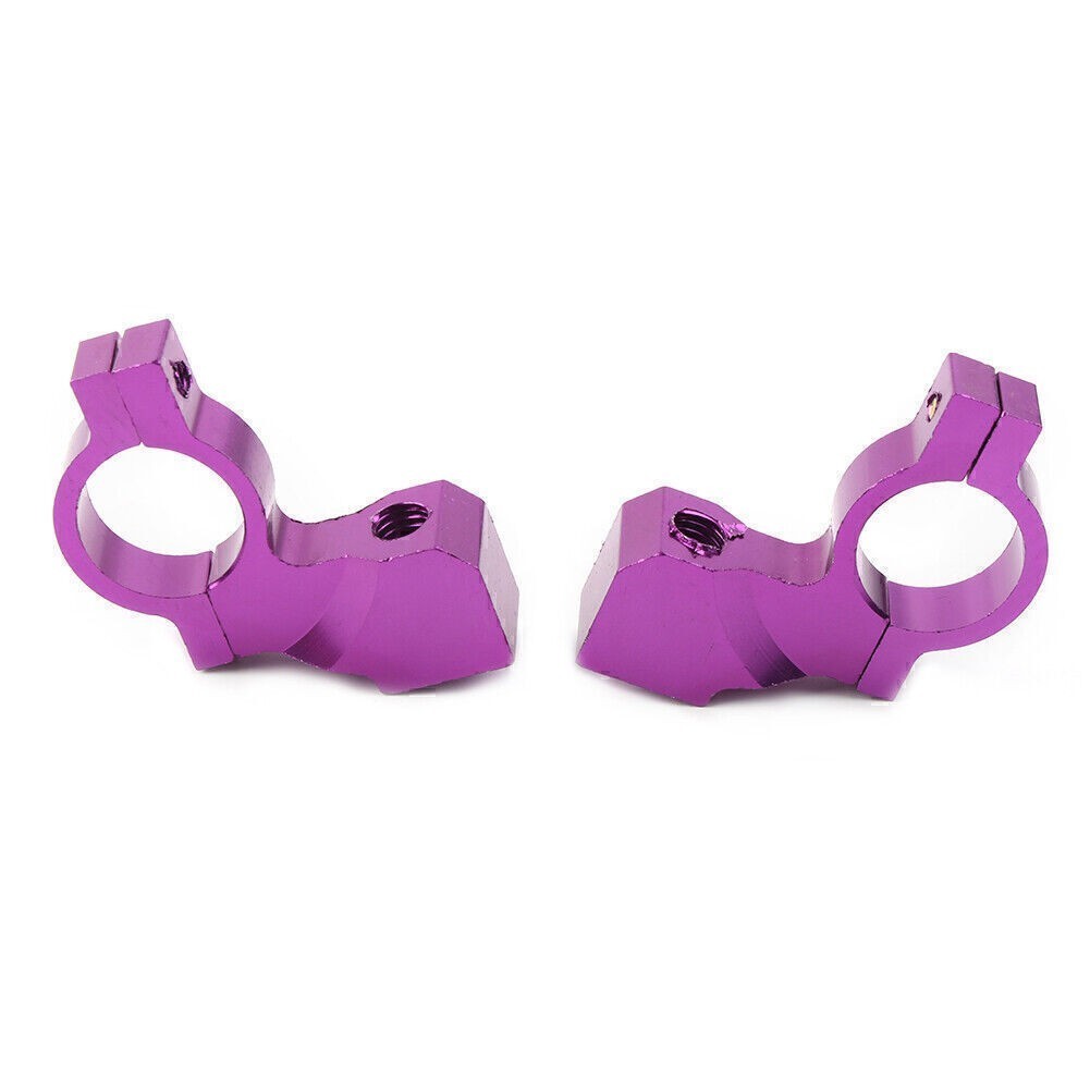 22mm 7/8" Motorcycle Bike Handlebar Rearview Mirror Mount Bracket Clamp Purple