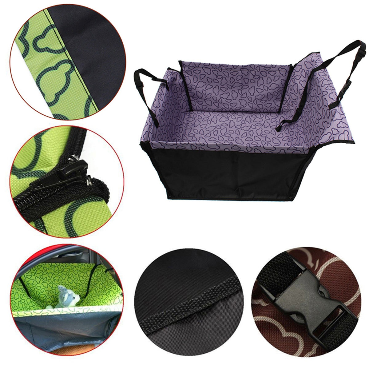 Single-seat Pet Dog Cat Rear Back Car Seat Cover Protector Hammock Mat  Blanket