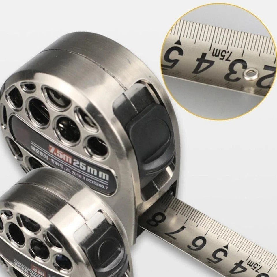 5/7.5m Metric Tape Stainless Steel Retractable Ruler Tape Measure Waterproof