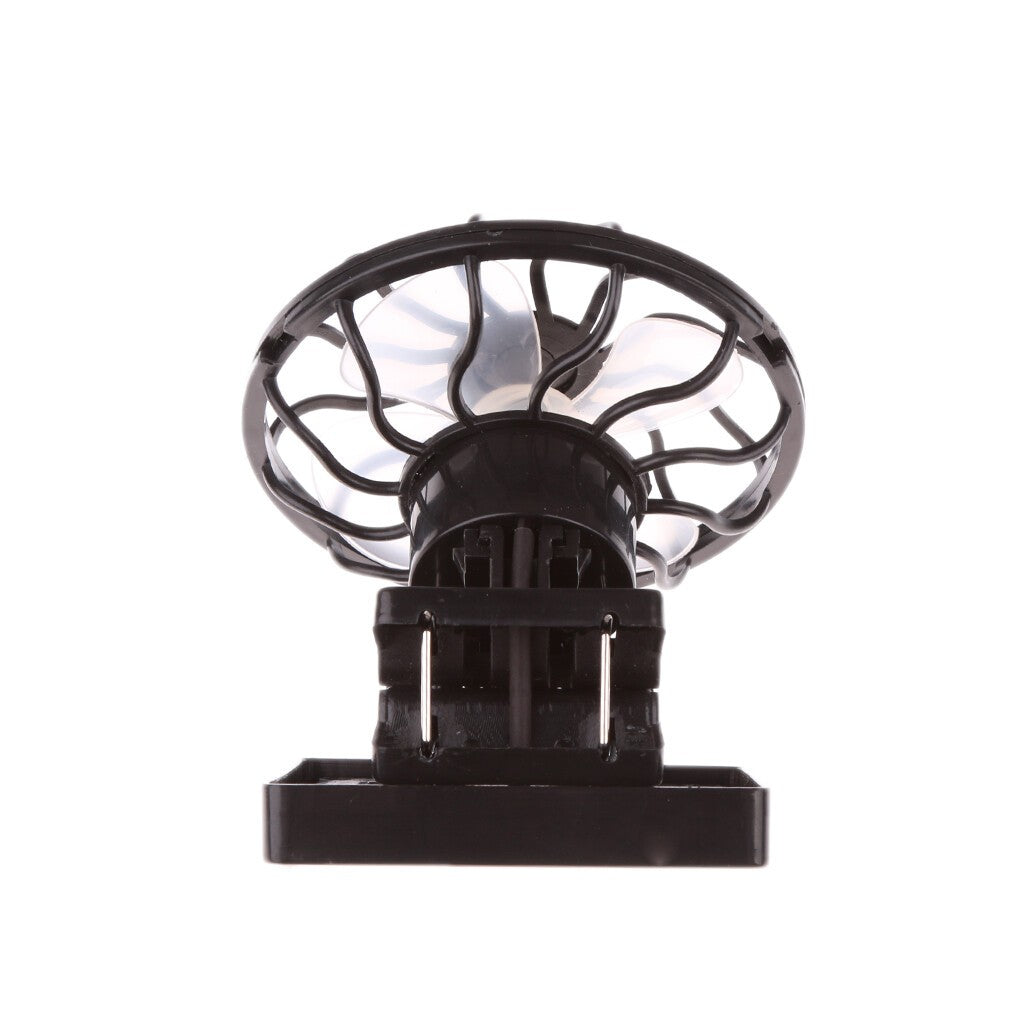 2Pcs Mini Solar Sun Power Panel Fan Outdoor Hat Clip-on Cooler Outdoor Camping