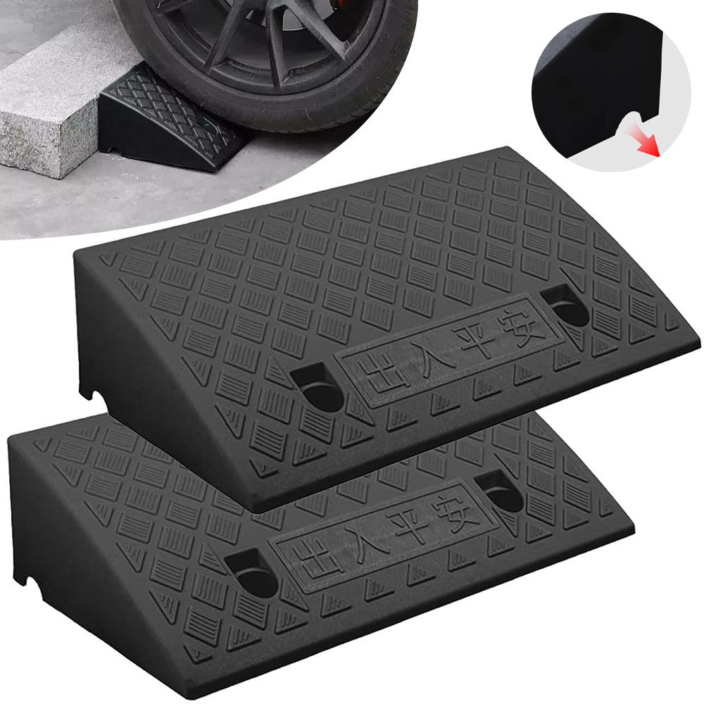 2X 50cm Heavy Duty Rubber Kerb Ramps for HGV Caravans Lorry Car Truck Wheelchair