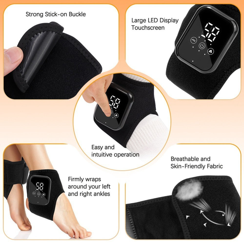 1/2x Electric Foot Ankle Massager Method Massager Vibration Infrared Pain Relief