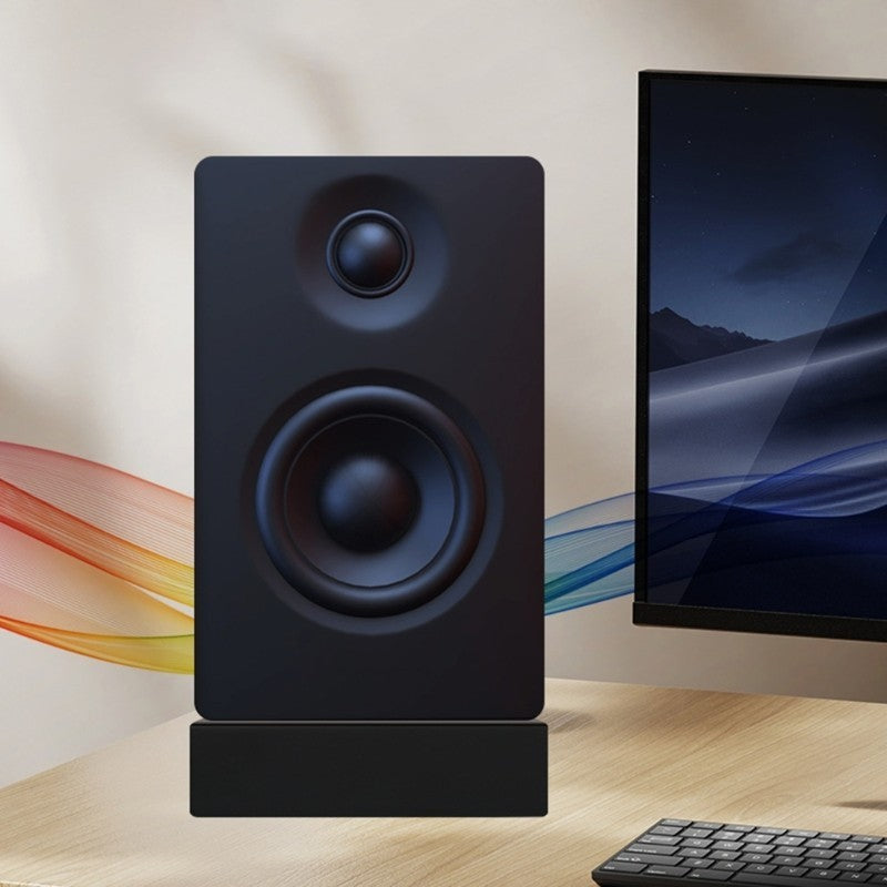 Steel Bookshelf Speaker Stand Tilted Space Saving Base Speaker