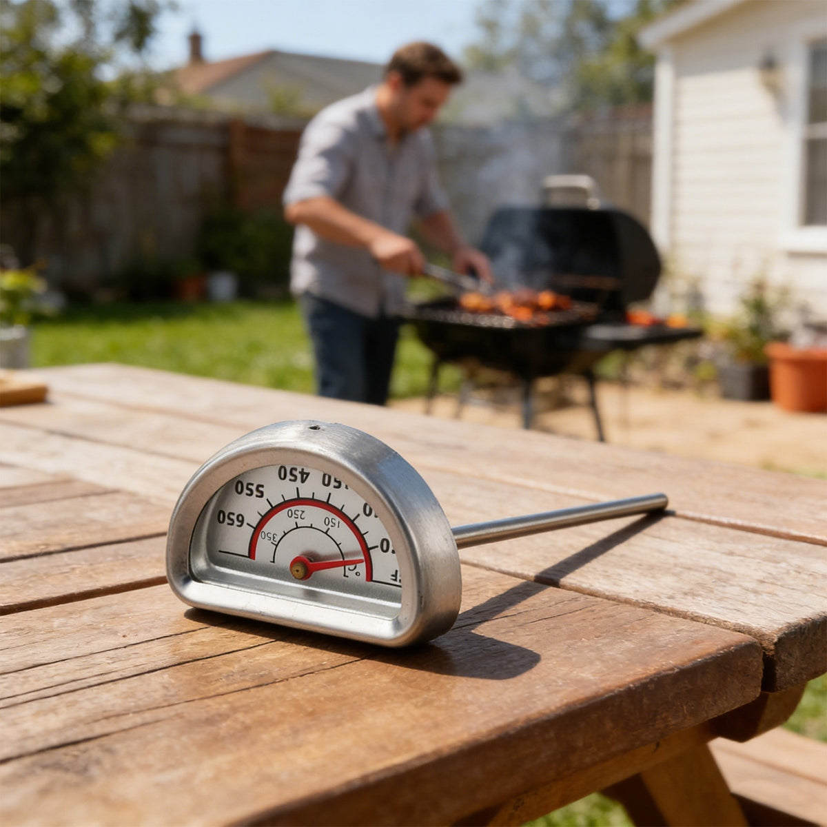 BBQ Thermometer with Dual Scale for Quick and Accurate Temperature Measurements