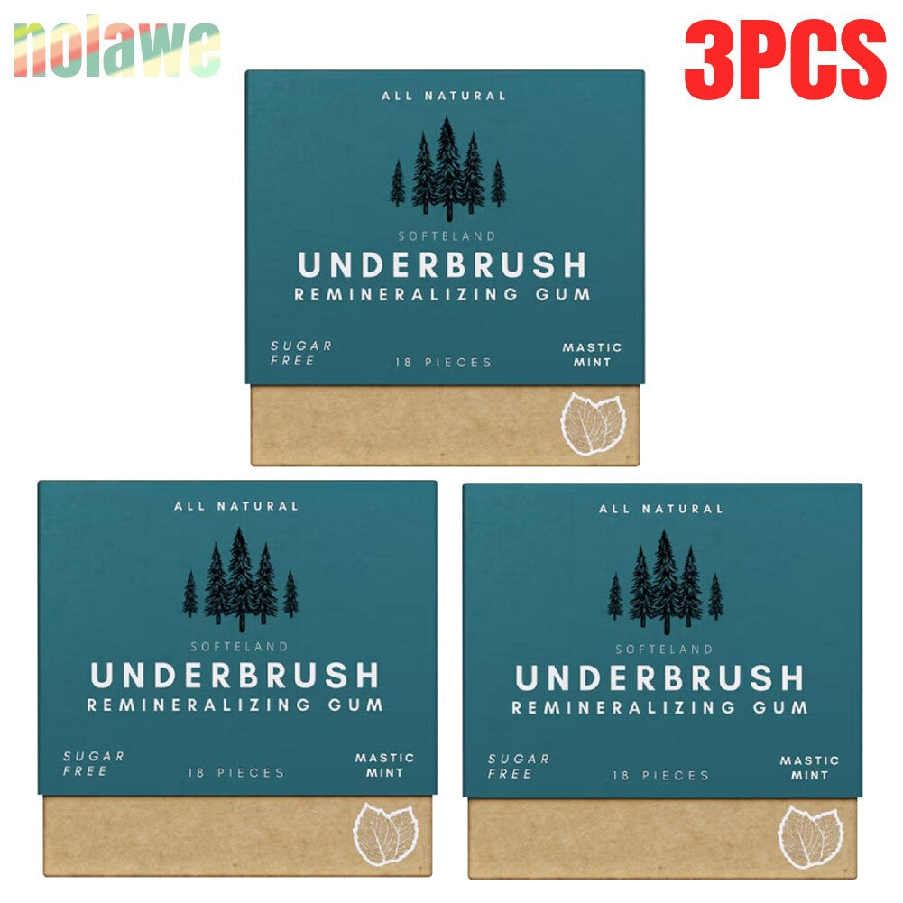 3 Pack MASTIC MINT Remineralizing Chewing Gum with Nano-Hydroxyapatite Organic