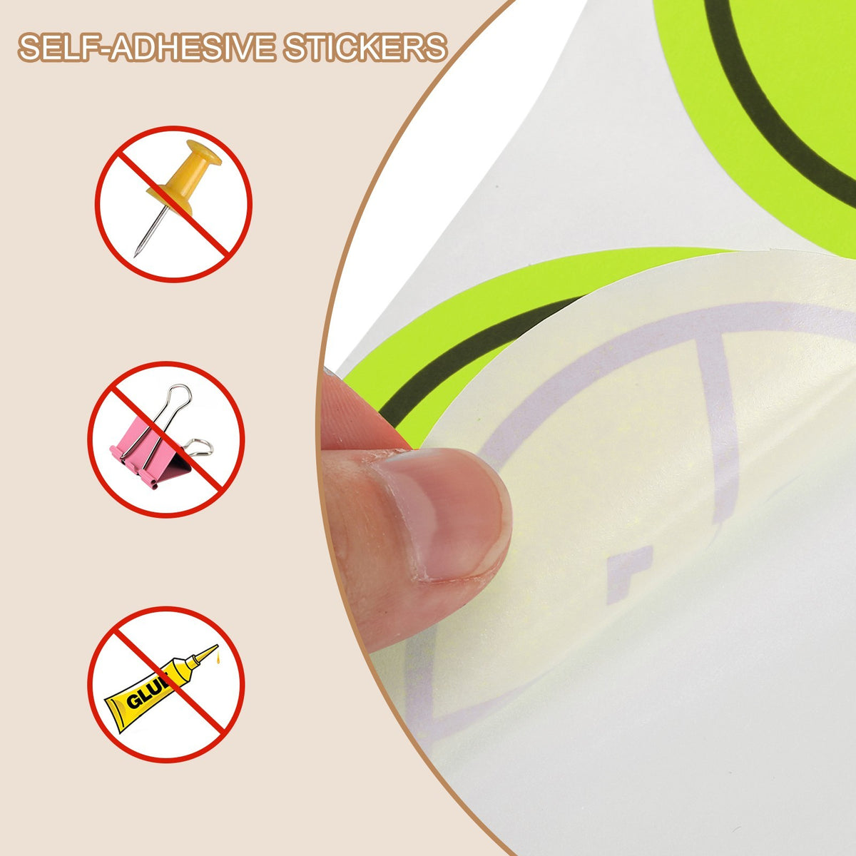 1 Roll Circle Splatter Target Stickers 3", Yellow/Black Style 3