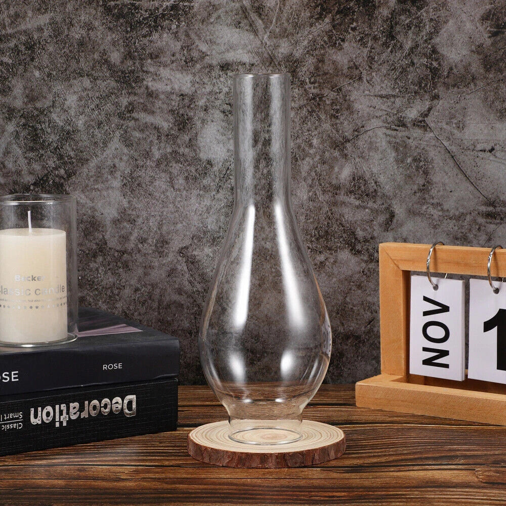 Kerosene Lamp Glass Chimney Clear Cover for Oil Cylinder Candle Shade