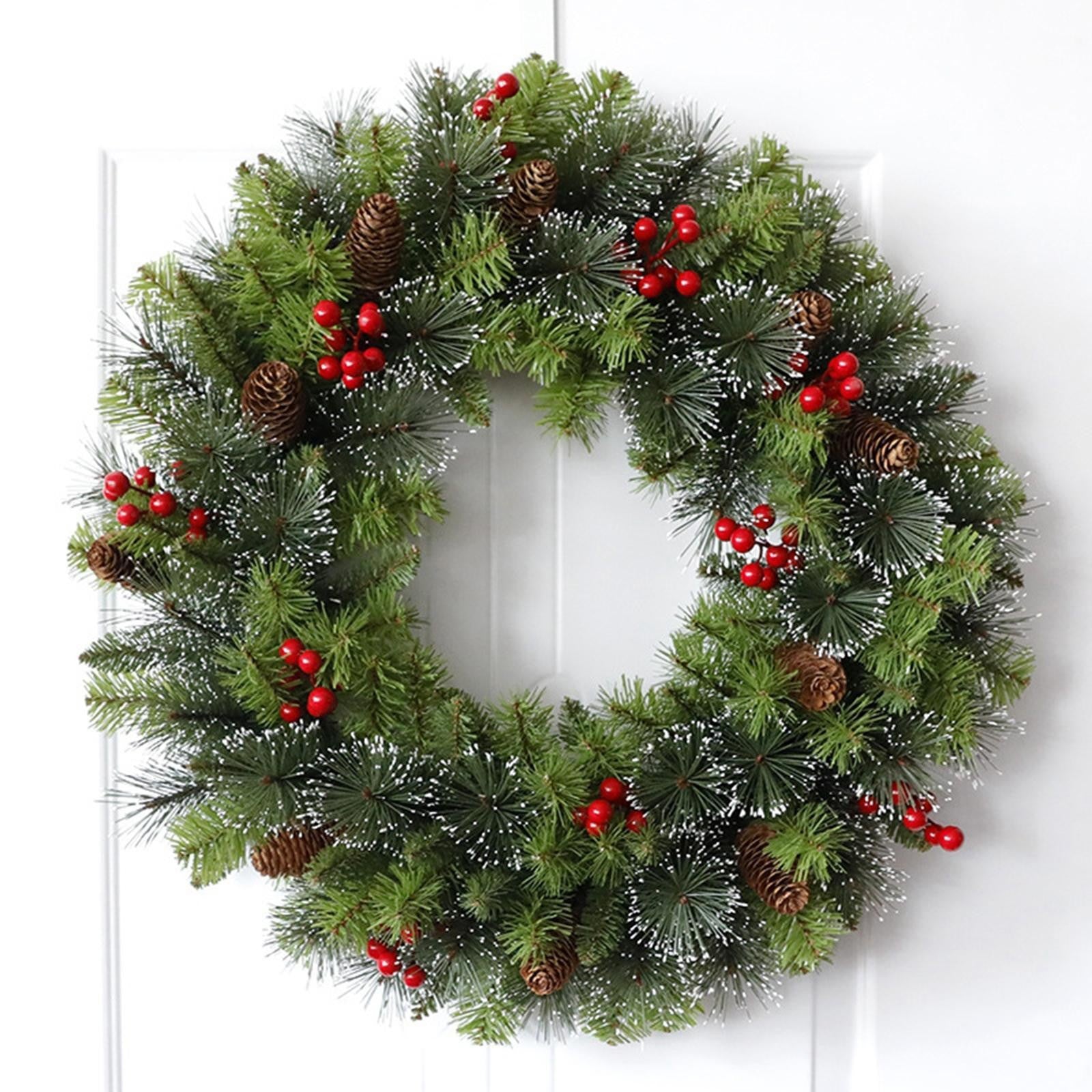 Artificial Wreath Christmas Hanging Winter Wreath for Door Window Home