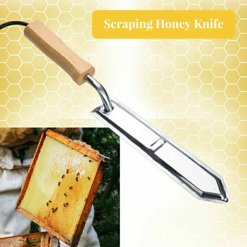 Stainless Steel Electric Scraping Honey Knife Beekeeping Wax Uncapping UK Plug