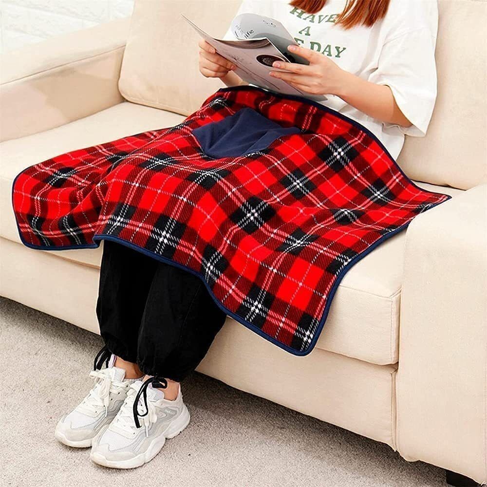 Electric Heated Throw Over Blanket Warm Washable Fleece Winter Warming USB Power