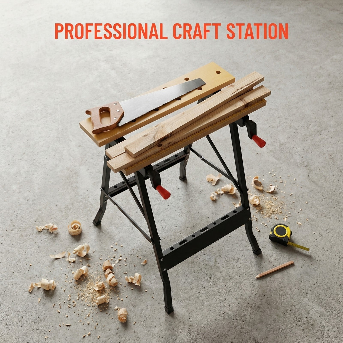 Foldable Workbench Bench Heavy Duty Portable Work Table for Garage Workshop DIY