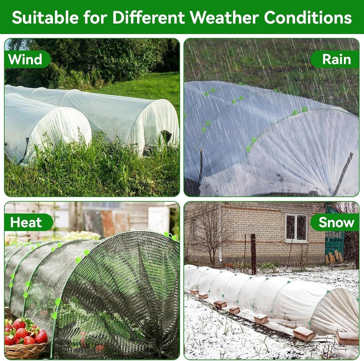 90PCS Greenhouse Hoops for Netting Garden Grow Tunnel Frame Plant Support Hoops