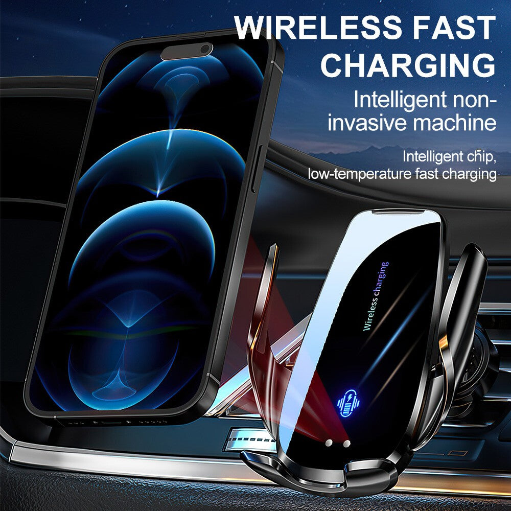 Wireless Car Charger Mount Automotive Electric Induction 15W Fast Black