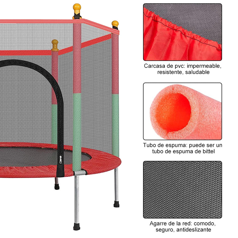 OUTDOOR TRAMPOLINE 5FT WITH SAFETY ENCLOSURE FOR KIDS