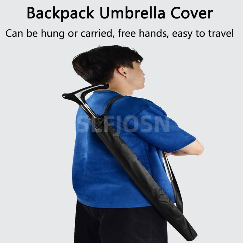 2-in-1 Walking Sticks Umbrella Windbreak Ribs Walking Cane Umbrella for Elderly