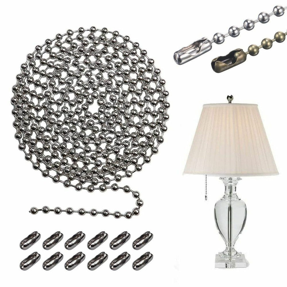 10FT Beaded Chain Ceiling Fan Pull Chain Beaded Extension Light Decor String