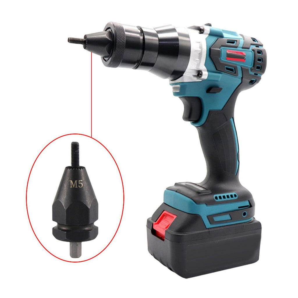 Cordless Rivet Nut Gun Pull Female Head M3 to M12 Riveting Tool Rivet Nut Insert
