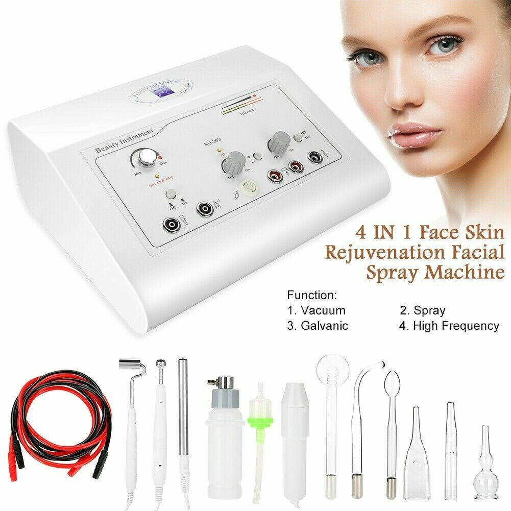 High Frequency Galvanic Vacuum Spray Facial Beauty Machine Vacuum Spray
