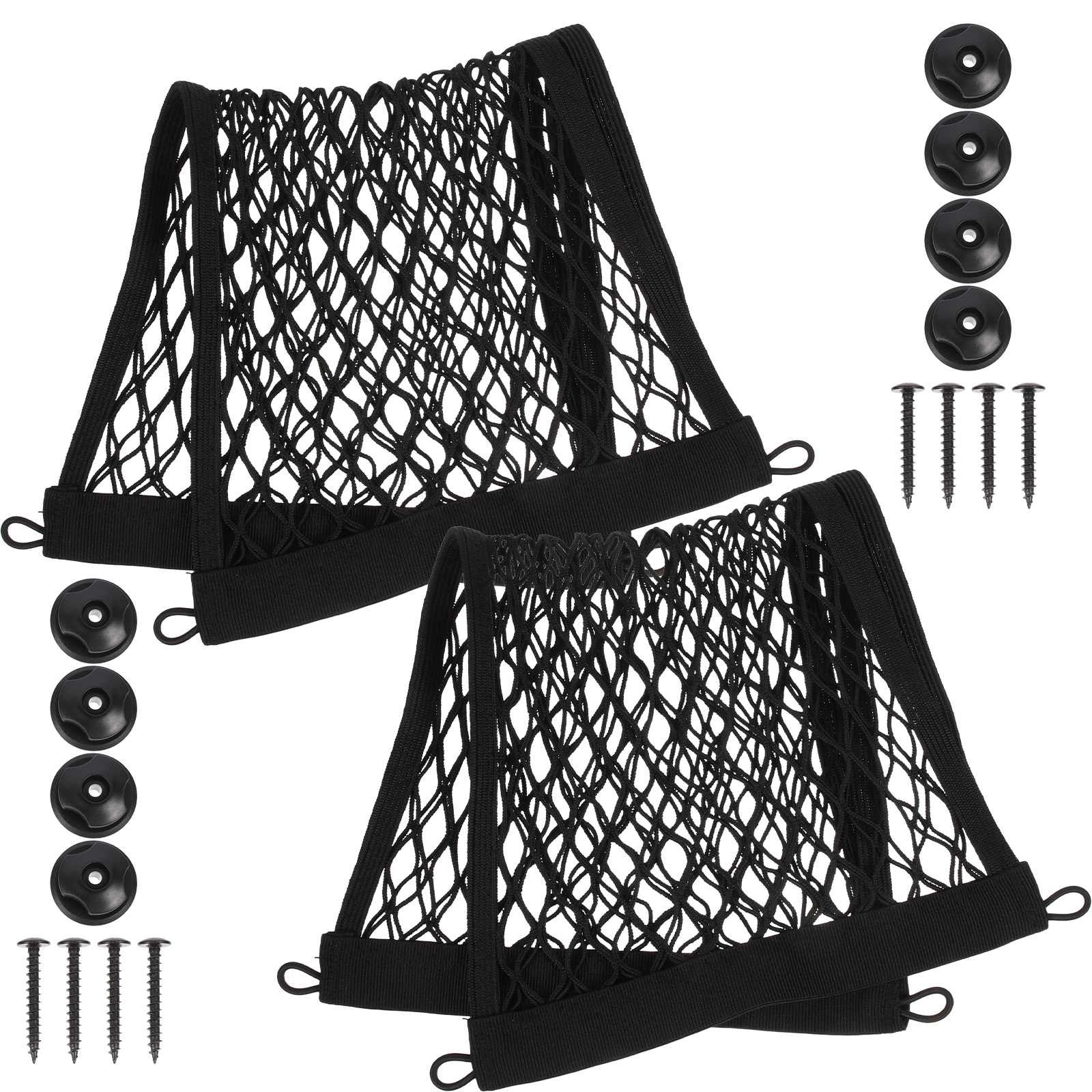 2Pcs Multifunctional Mesh Cargo Net Multi-pocket Organizer Small