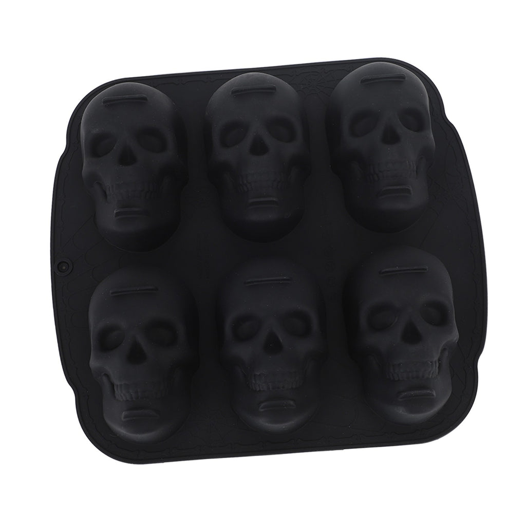 Skull Head Mold Baking Soft Silicone Skeleton Head Cake Mold For Cake Halloween