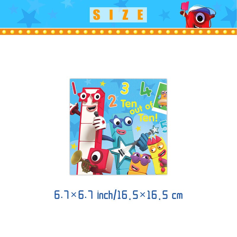 81Pcs Numberblocks Birthday Decor Party Supplies Set Plates Cups Tablecloth