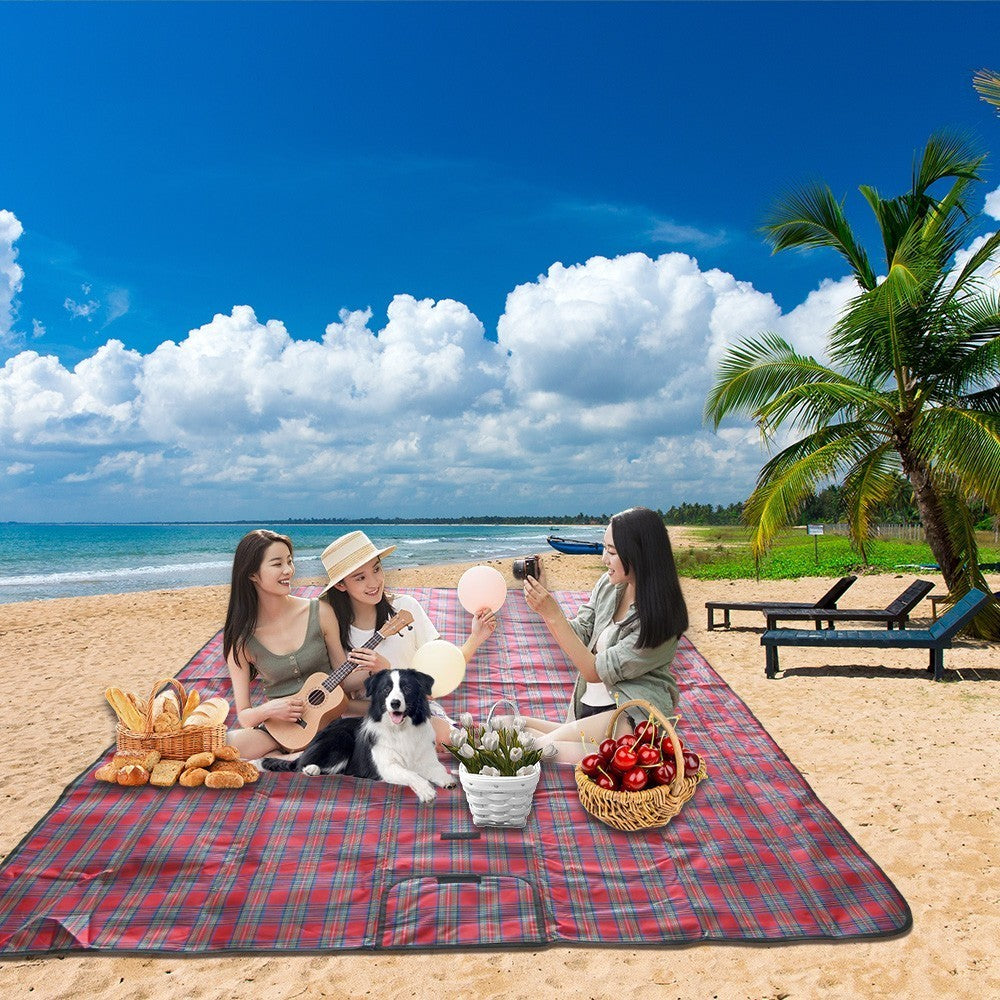 200x200cm Waterproof Blanket, Armo Tartan Style for Picnic Beach