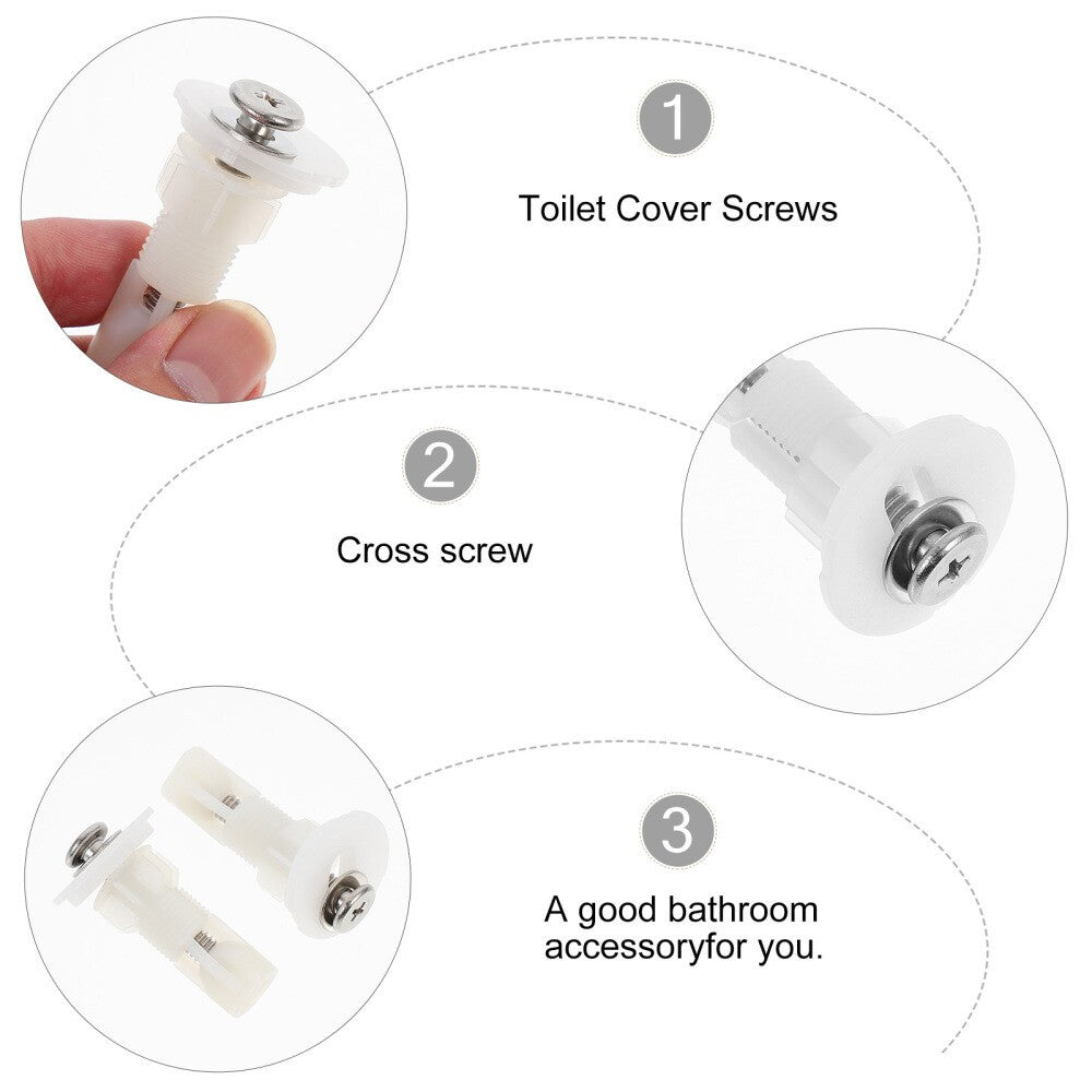 2 Pcs Toilet Seat Holders Rubbers Screw Prevent Screws