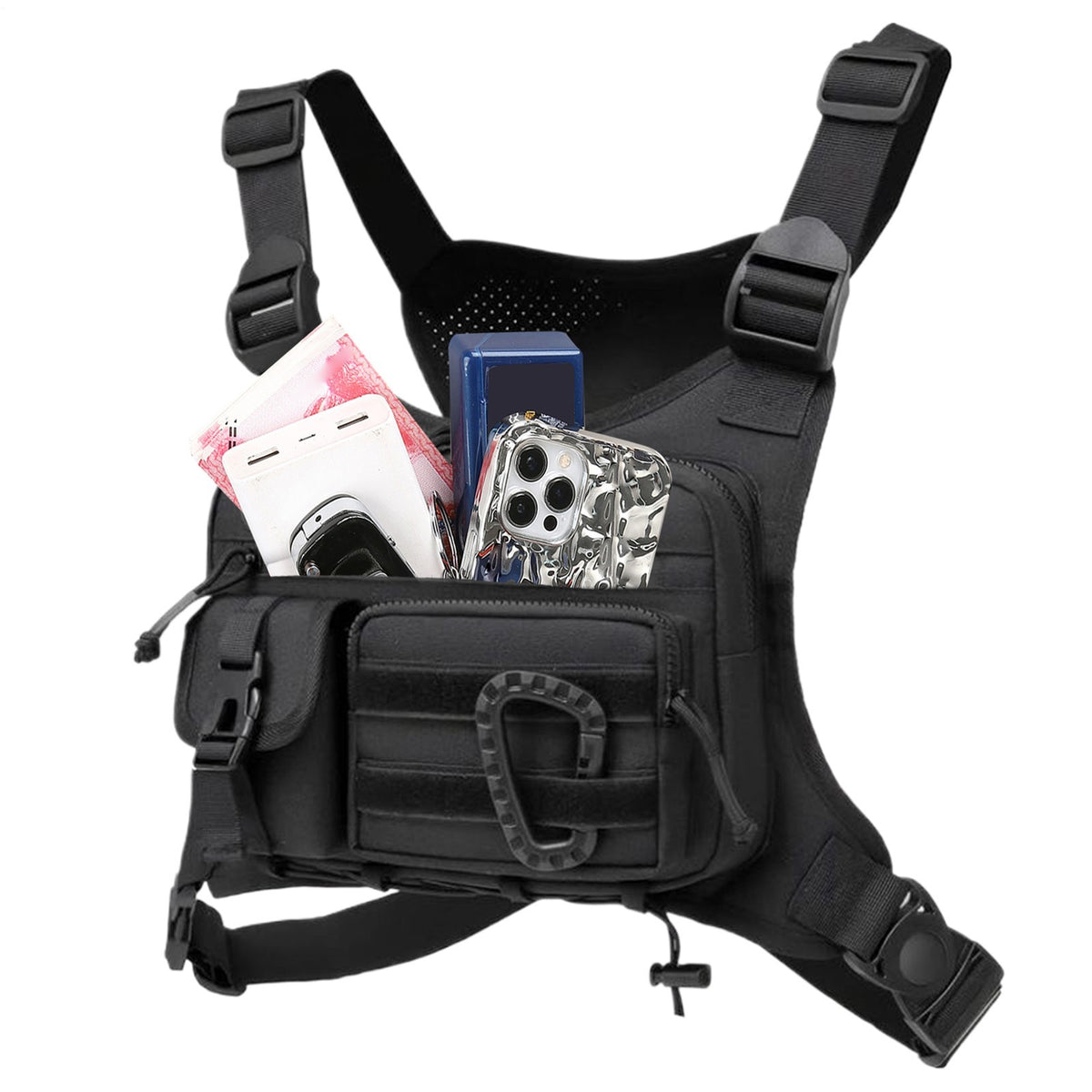 Sport Tactical Combat Chest Rig Bag Front Pouch Recon Kit Pack Protective Vest