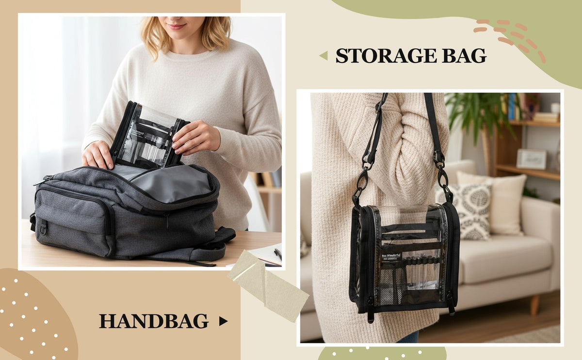 Large Clear Makeup Bag Professional Portable Versatile Transparent Makeup