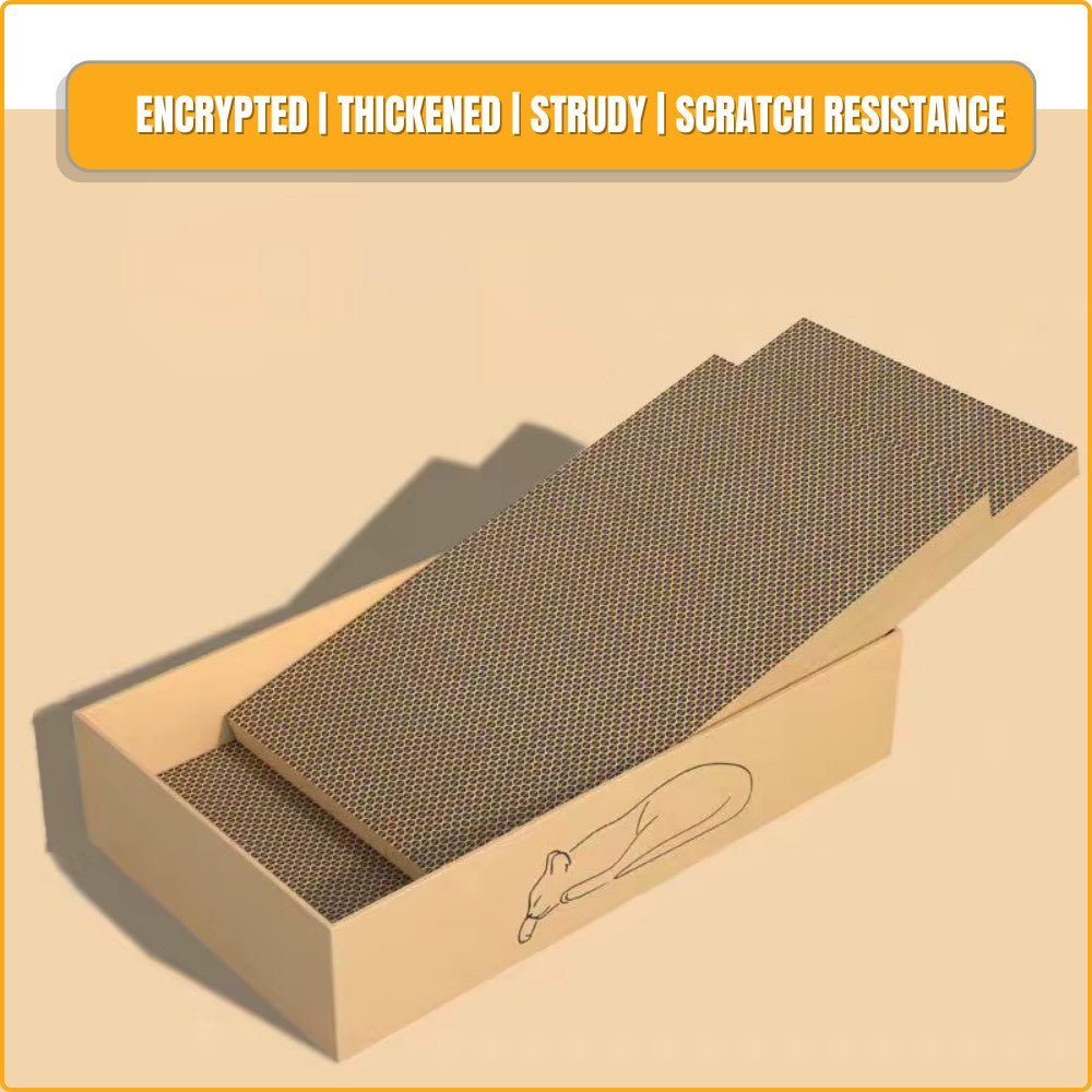 5X Kitten Cat Corrugated Claws Care Scratcher Mat Cardboard Box Pad Bed