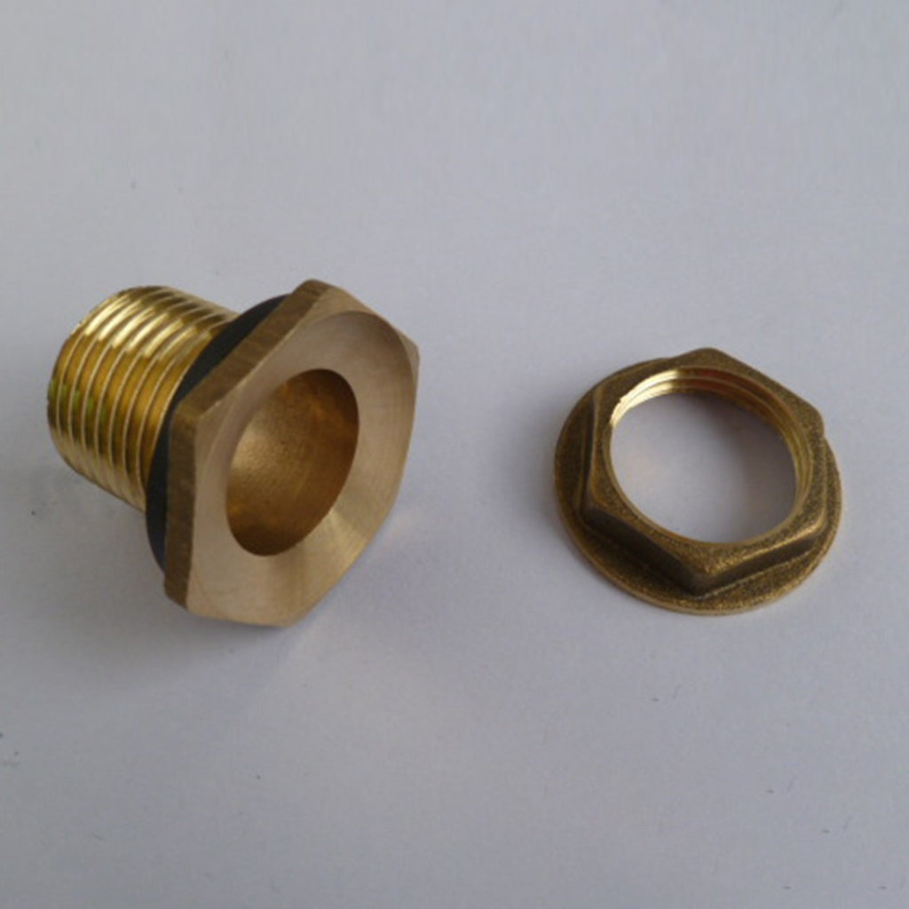 2x Water Butt Water And Connector Brass Bib Tap With Click Lock Fitting