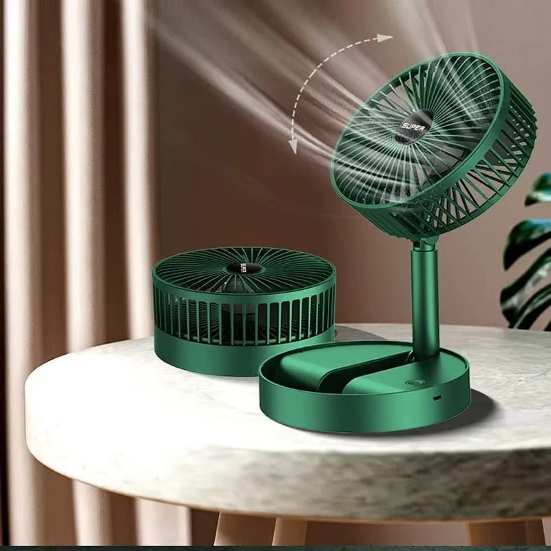 Telescopic Cordless Fan Cooling Wireless Folding Portable USB Rechargeable FanUK