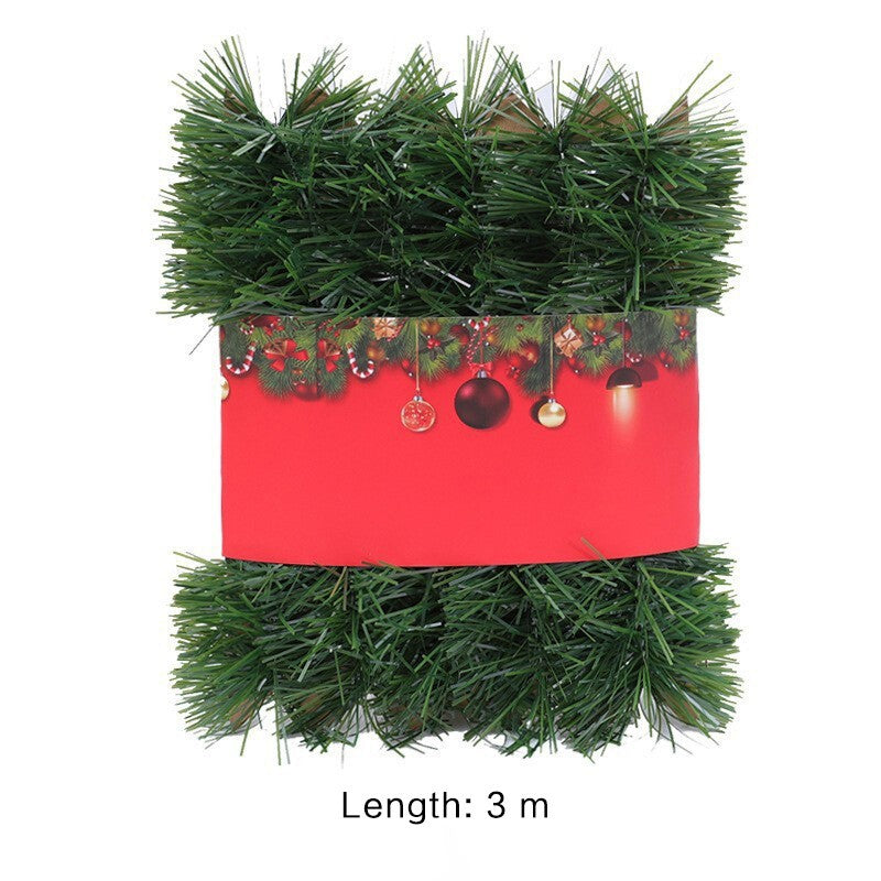 3-15m Christmas Natural Pine Green/Gold Tinsel Garland Ornament Xmas Party Decor