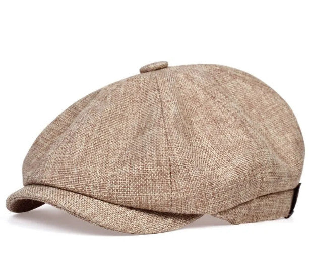 *Men* Cotton Newsboy Hat Retro Baker Boy Gatsby Cabbie Beret Flat Cap Casual Hat