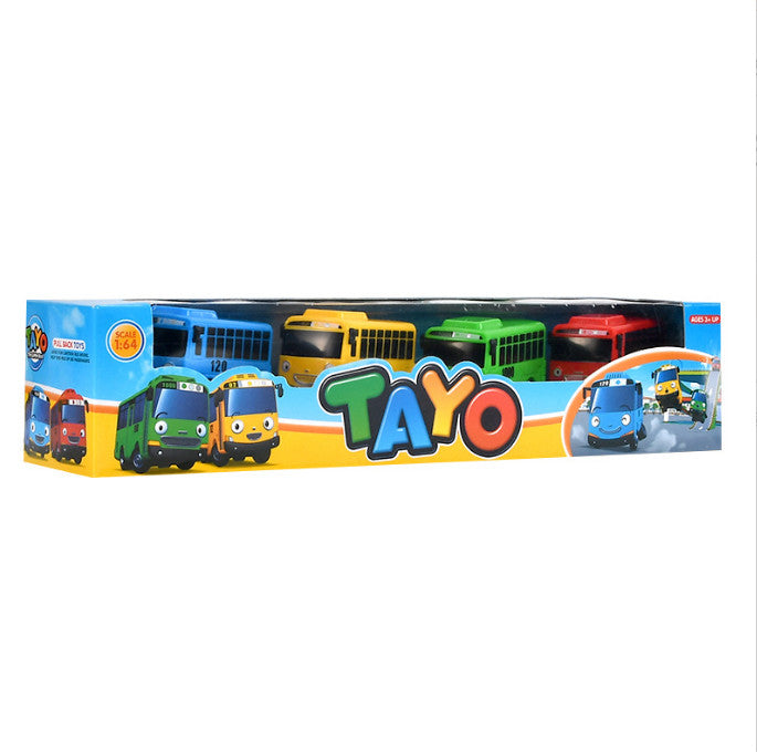 4 pcs Cars Toy The Little Bus TAYO Friends Special Set Tayo Rogi Gani Rani Mini