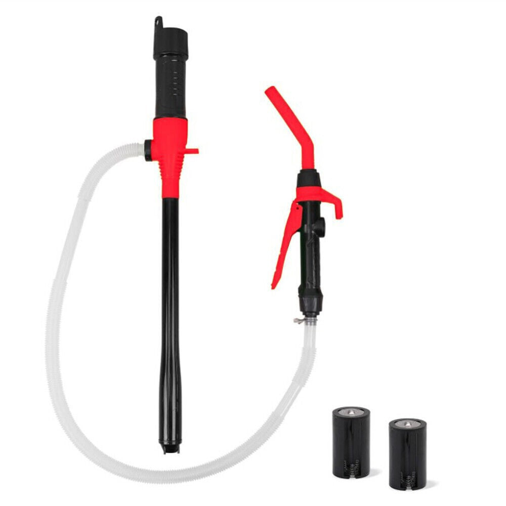 Electric Siphon Fuel Oil Water Petrol Liquid Transfer Pump Pipe Battery Operated