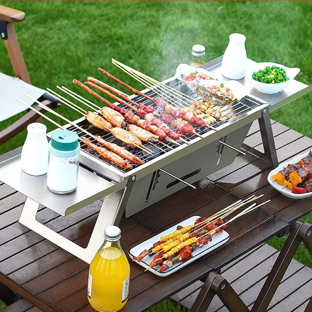 Portable Folding Charcoal BBQ Barbecue Camping Grill Travel Picnic Outdoor