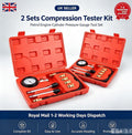2X Petrol Engine Cylinder Pressure Tester | Compression Test Gauge Kit