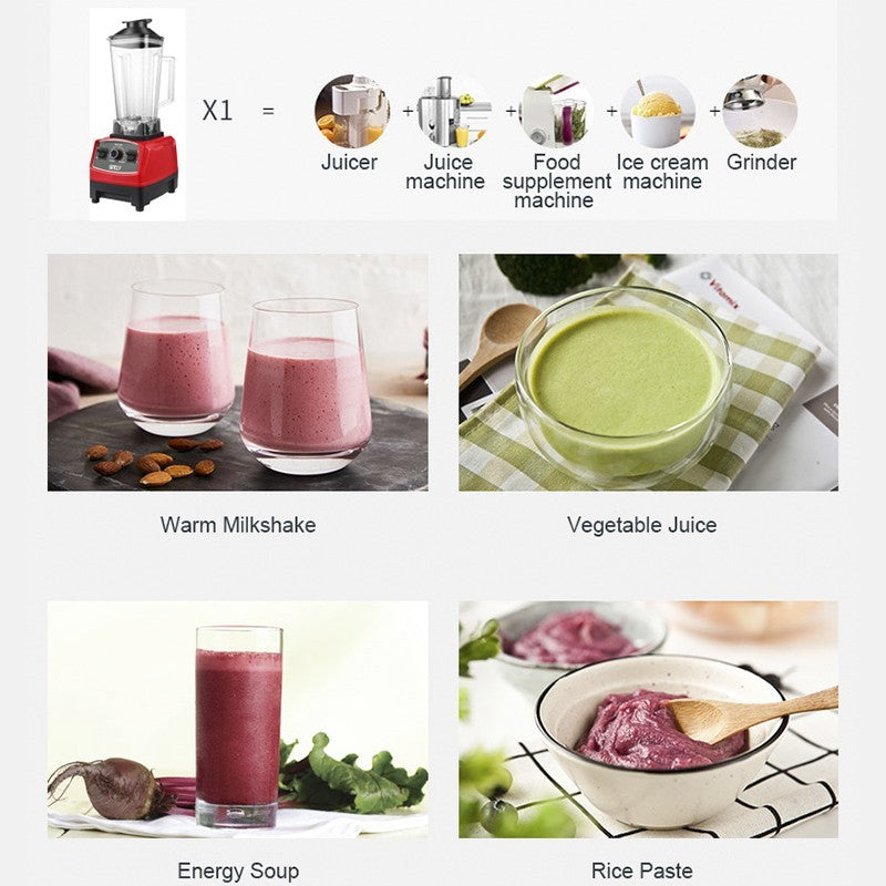 2L Commercial Food Blender Juicer Mixer Crusher Processor Grinder 4500W Maker UK