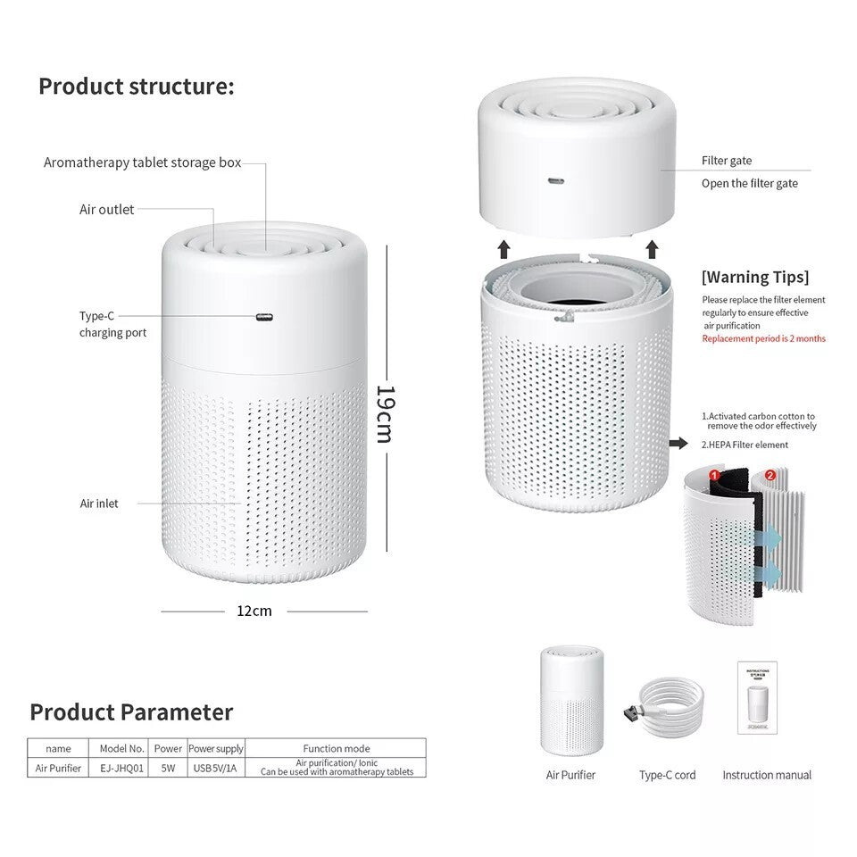 Air Purifiers For Large Room Medical Grade HEPA Air Purifier Smoke Odor Pet Home