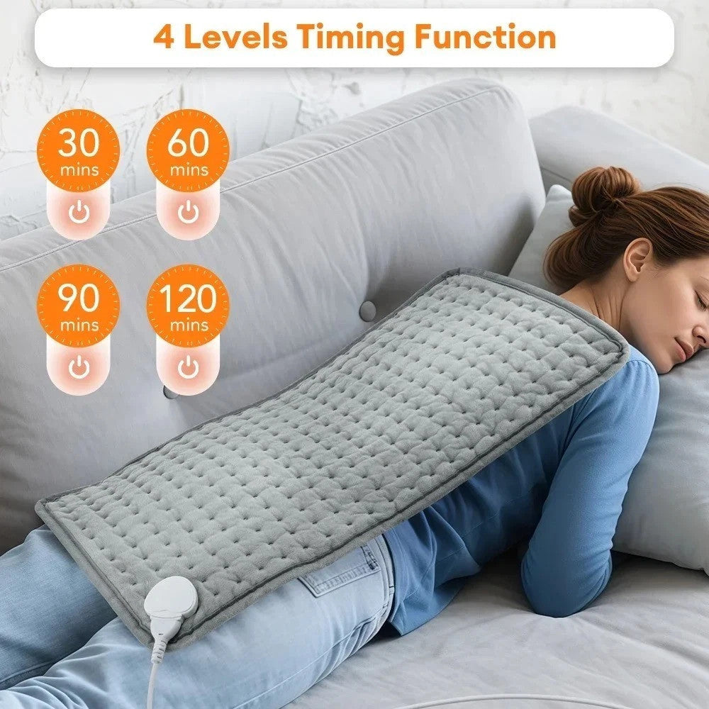Therapeutic Electric Back Heat Pad Wrap for Muscle Tension Back Neck Pain Relief