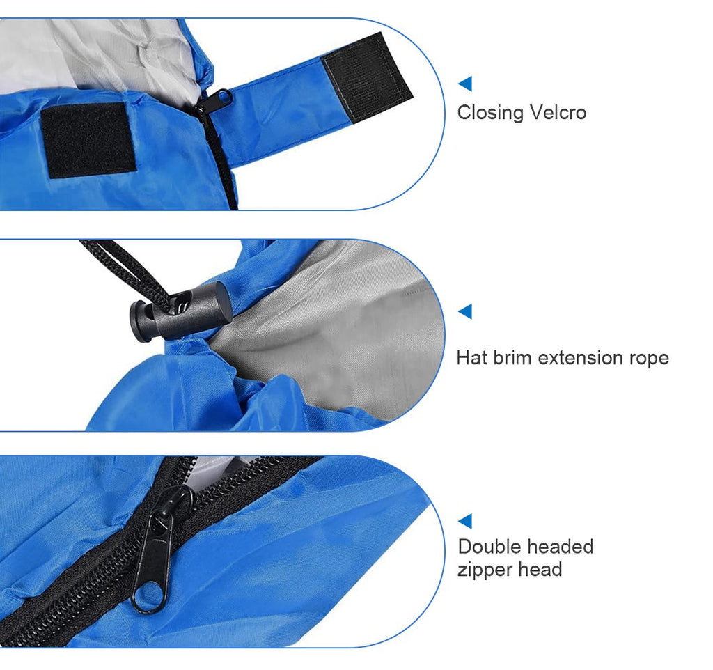 Waterproof 4 Season Envelope Sleeping Bag Single Zip Design Camping Hiking Use
