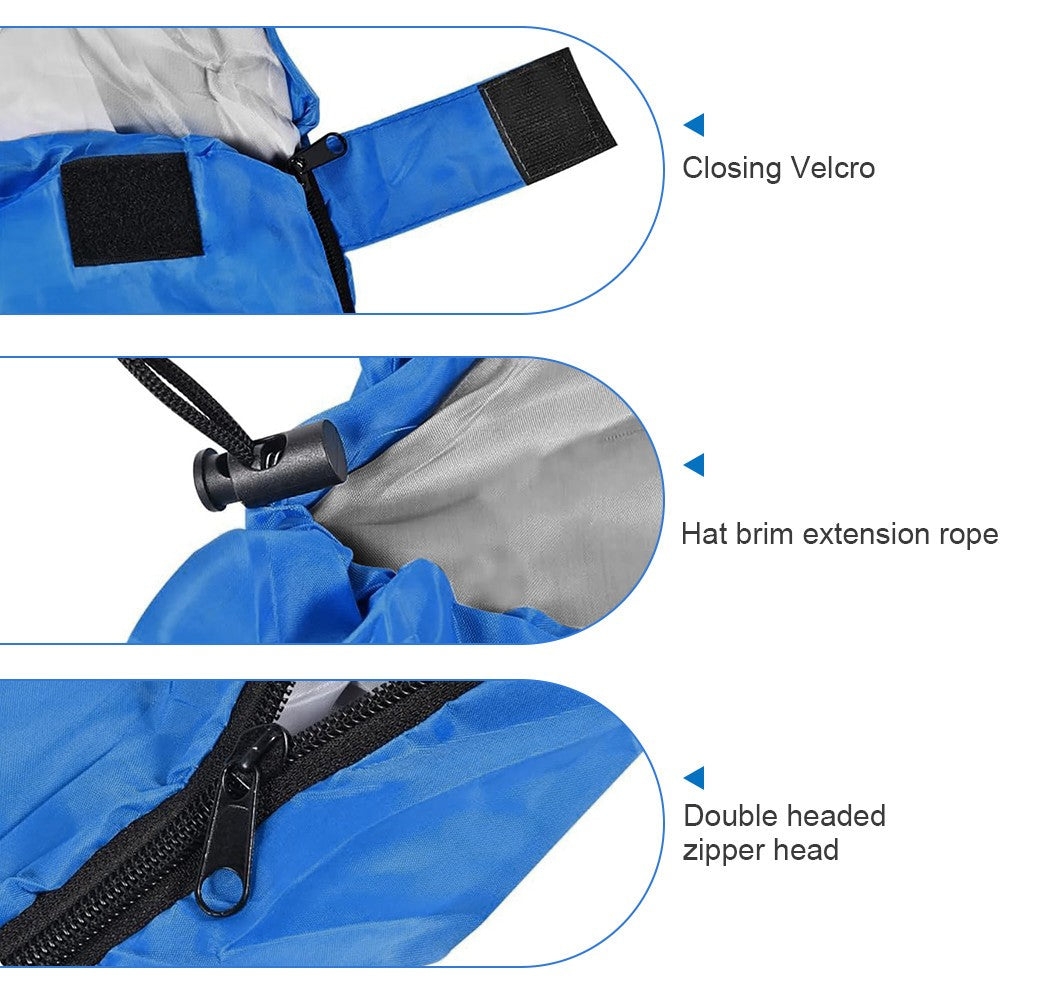 Waterproof 4 Season Envelope Sleeping Bag Single Zip Design Camping Hiking Use