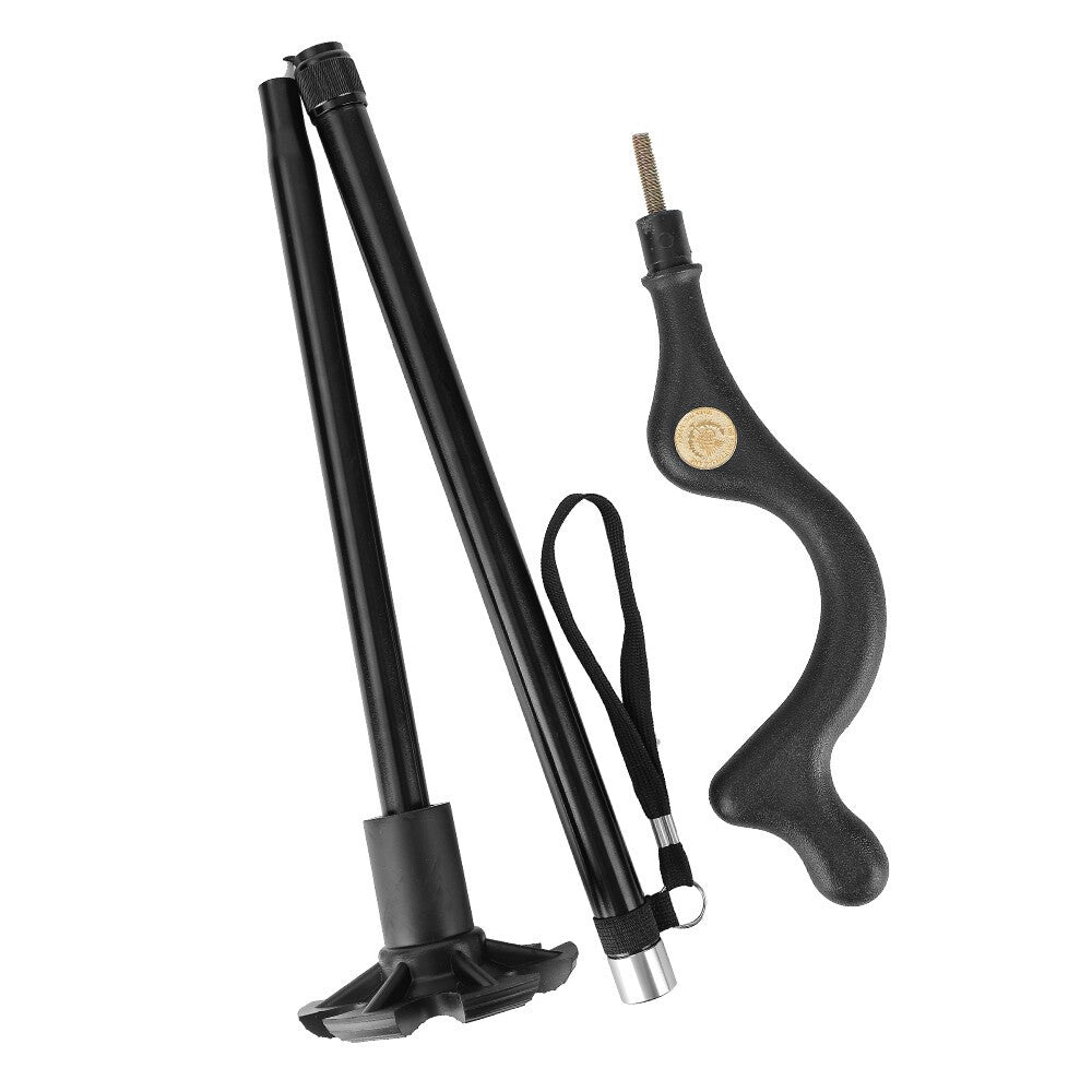 Adjustable Retractable Straight Posture Cane Walking Stick Camping Trekking Pole