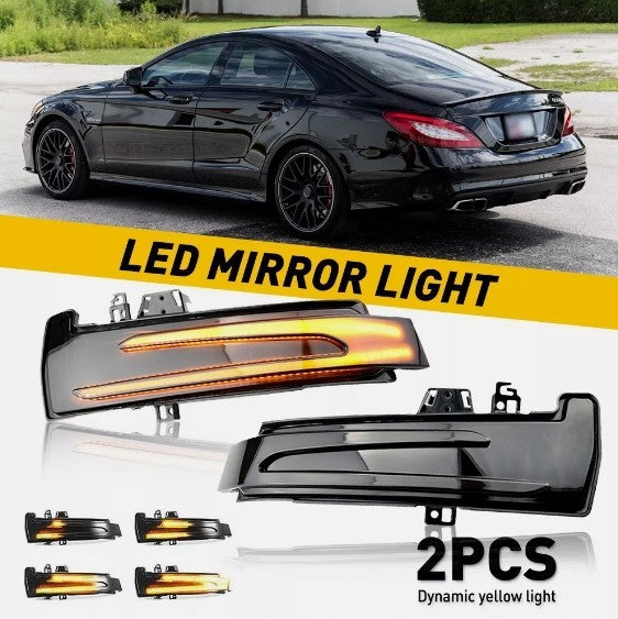 LED Dynamic Wing Mirror Indicator Turn Signal Light FOR Mercedes W204 W212 W218