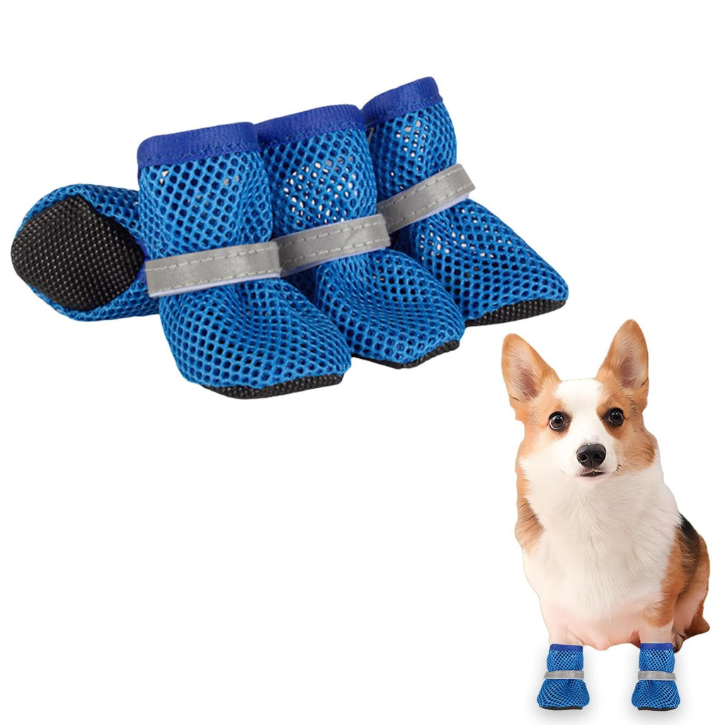 Small Dog Shoes For Hot Pavement, Breathable Summer Dog Boots With Mesh,...