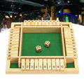 Pub Bar Party Supplies Flaps & Dices Game Wooden Shut The Box Dice Board Game