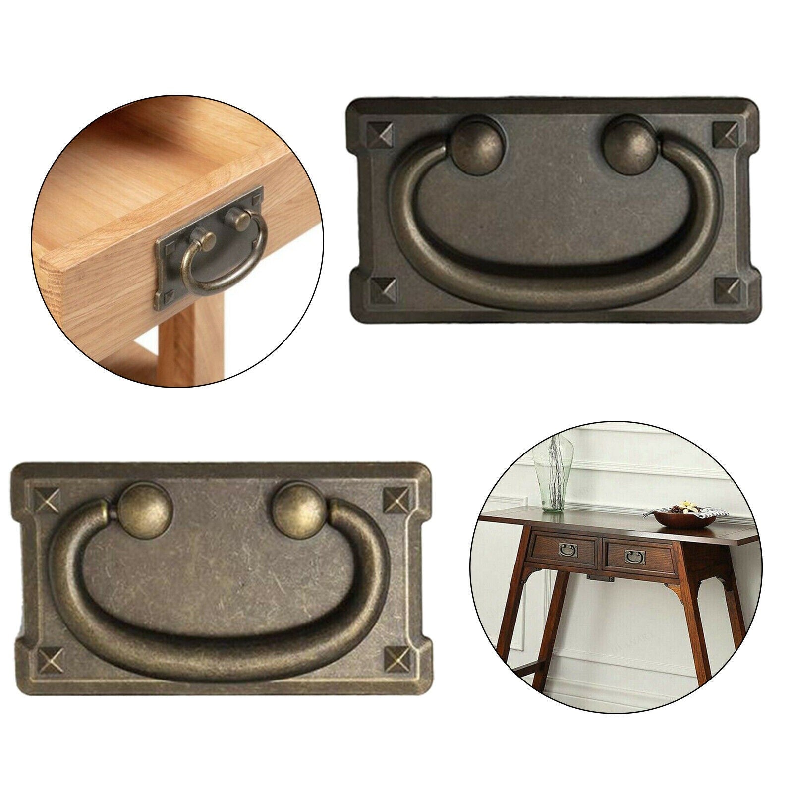 4/8Pcs Rustic Handle Oak Furniture Land Replacement Black Bronze Handles Cheaper