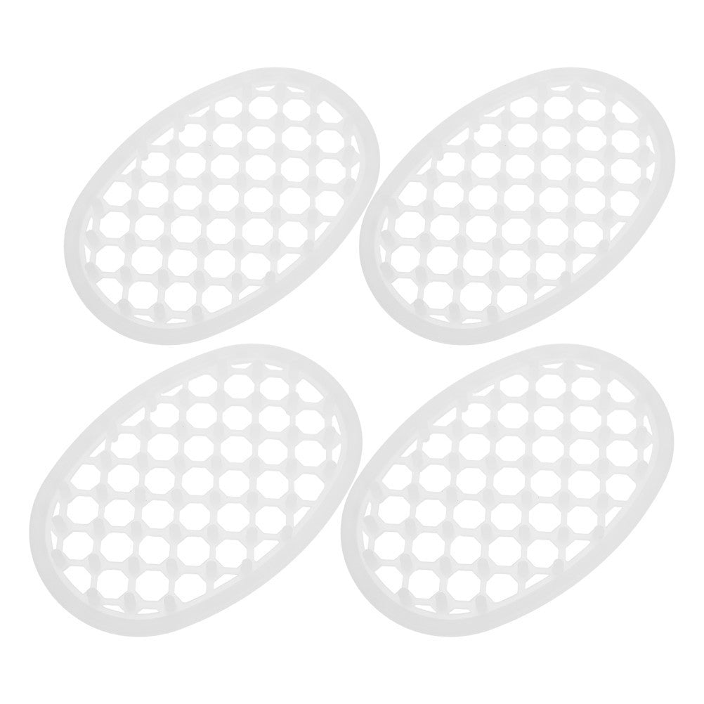4pcs Soap Holder with Drain, Silicone Pad, Non Slip Self Draining Soap Dish